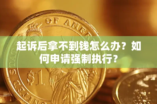 北京起诉后拿不到钱怎么办？如何申请强制执行？