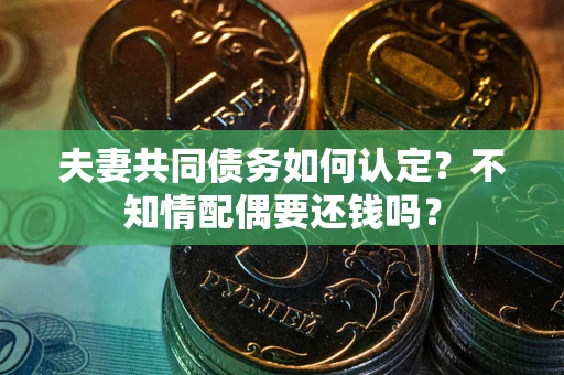 北京夫妻共同债务如何认定？不知情配偶要还钱吗？