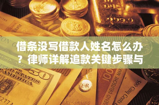 北京借条没写借款人姓名怎么办？律师详解追款关键步骤与证据链构建