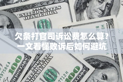 北京欠条打官司诉讼费怎么算？一文看懂败诉后如何避坑